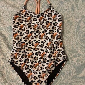 Animal Print Swimsuit with Cartoon Design